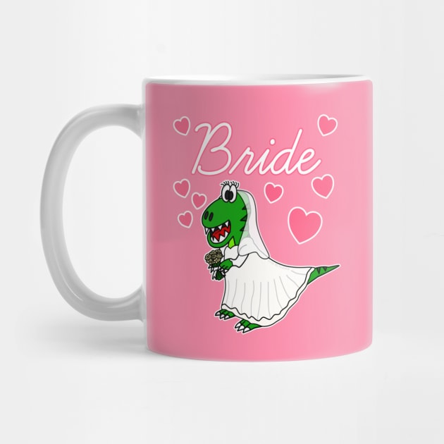 Bride Dinosaur Funny Bachelorette Party Engagement Wedding by doodlerob